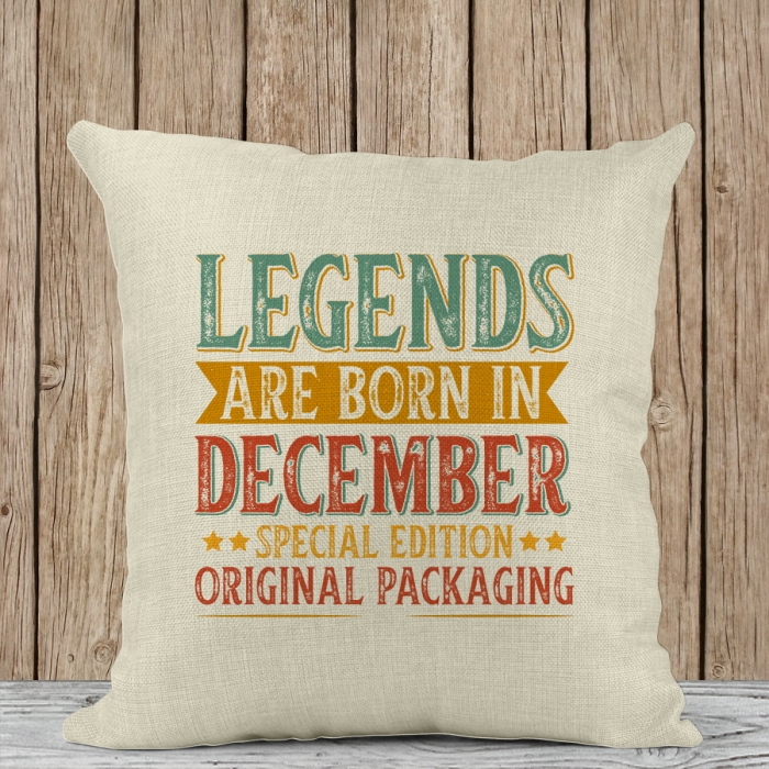 Διακοσμητικό Μαξιλάρι | Legends are born in  December