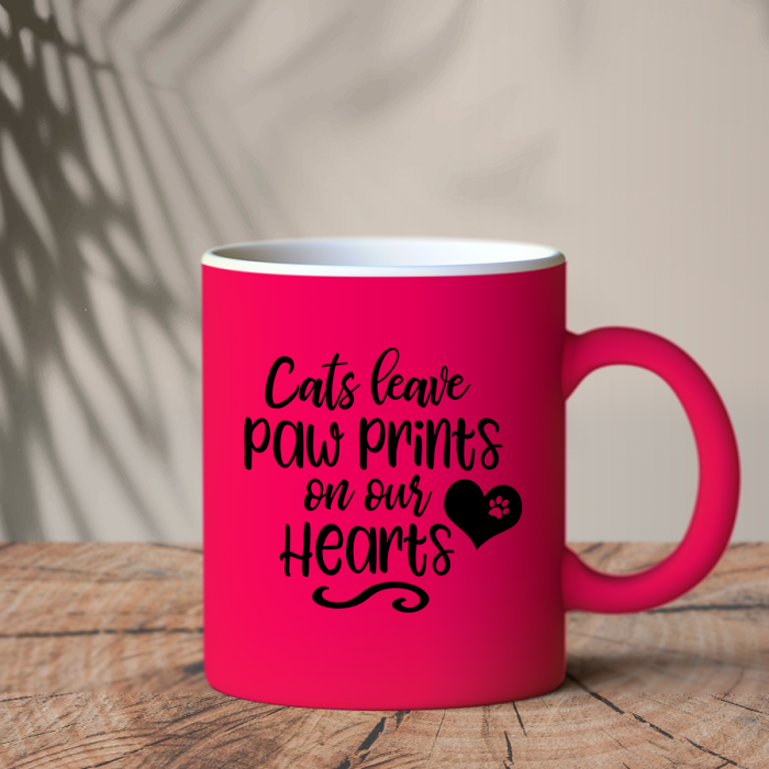 Φωσφοριζέ Κούπα Φουξ | Cats leave paw prints on our hearts
