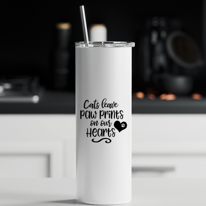 Tumbler θερμός | Cats leave paw prints on our hearts