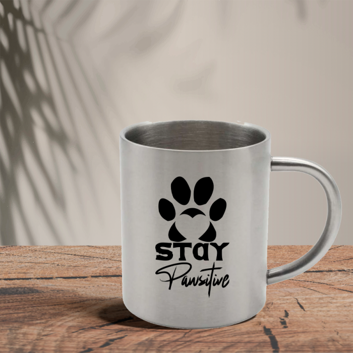 Mεταλλική Κούπα | Stay Pawsitive