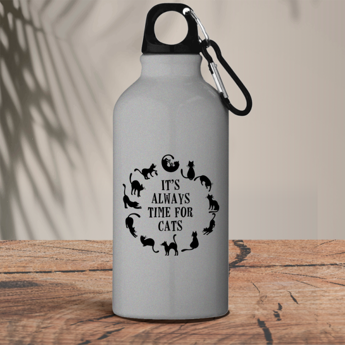 Μεταλλικό μπουκάλι θερμό 600 ml | It's always time for cats