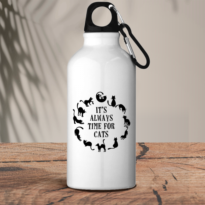 Μεταλλικό μπουκάλι θερμό 600 ml | It's always time for cats
