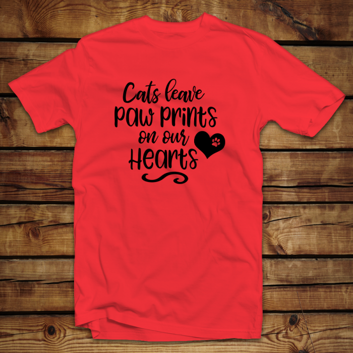 Unisex μπλουζάκι | Cats leave paw prints on our hearts