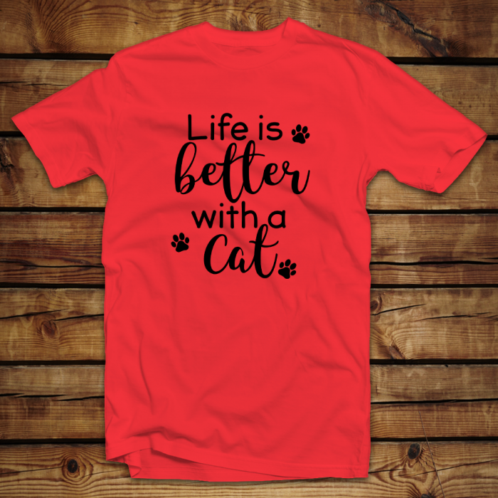 Unisex μπλουζάκι | Life is better with a cat