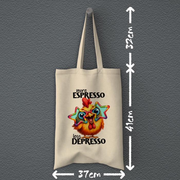 Οικολογική Υφασμάτινη Τσάντα | More espresso Less depresso