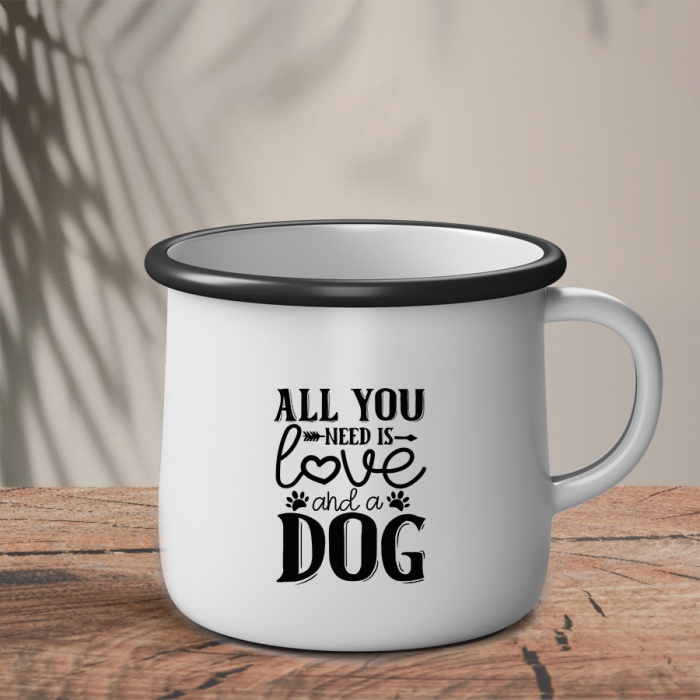 Εμαγιέ Κούπα | All you need is love and a dog