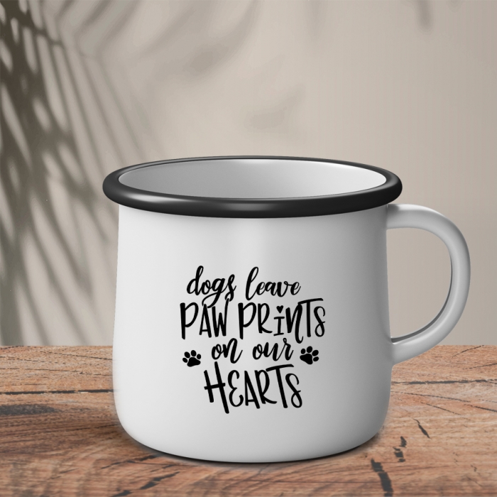 Εμαγιέ Κούπα | Dogs leave paw prints on our hearts