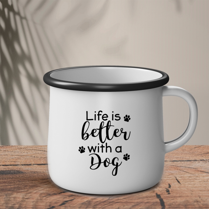 Εμαγιέ Κούπα | Life is better with a dog