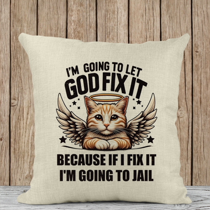 Μαξιλάρι Λινό | I'm going to let God fix it 2