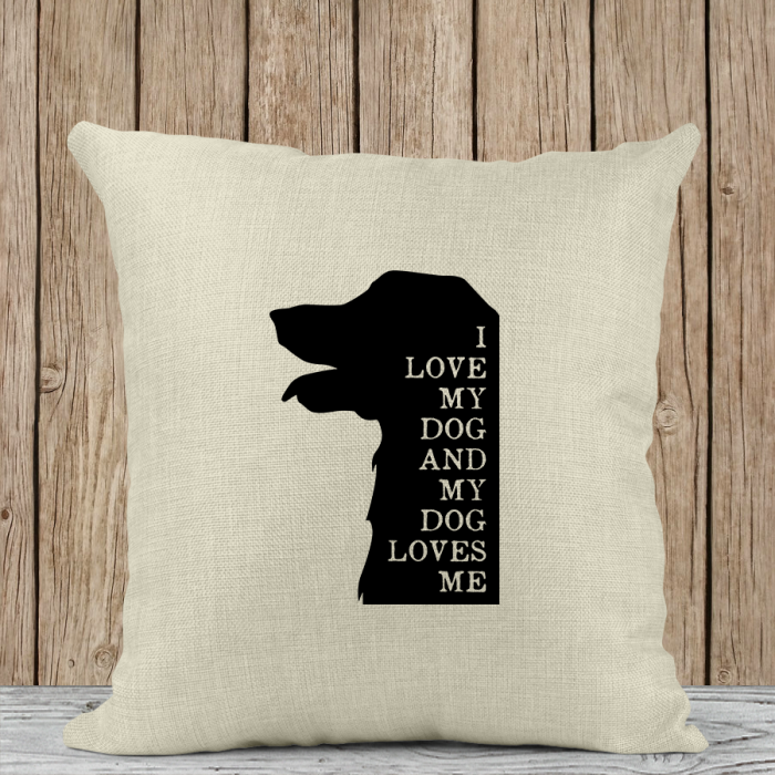 Μαξιλάρι Λινό | My dog loves me