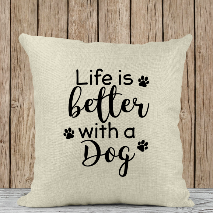 Μαξιλάρι Λινό | Life is better with a dog