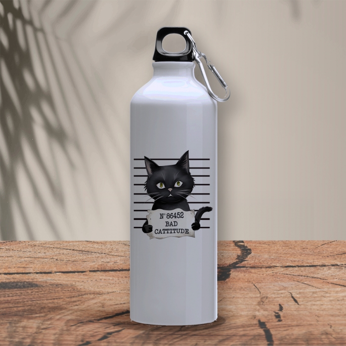 Μεταλλικό μπουκάλι θερμό 800 ml | Bad cattitude