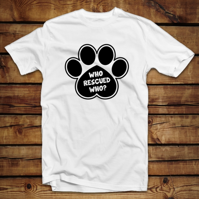 Unisex μπλουζάκι | Who rescued who ?