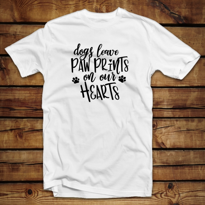 Unisex μπλουζάκι | Dogs leave paw prints on our hearts