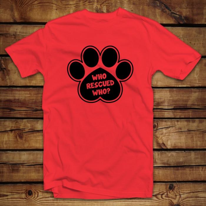 Unisex μπλουζάκι | Who rescued who ?