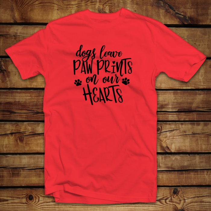 Unisex μπλουζάκι | Dogs leave paw prints on our hearts