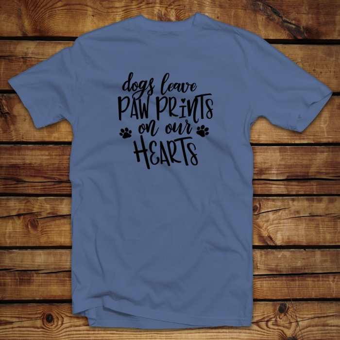 Unisex μπλουζάκι | Dogs leave paw prints on our hearts