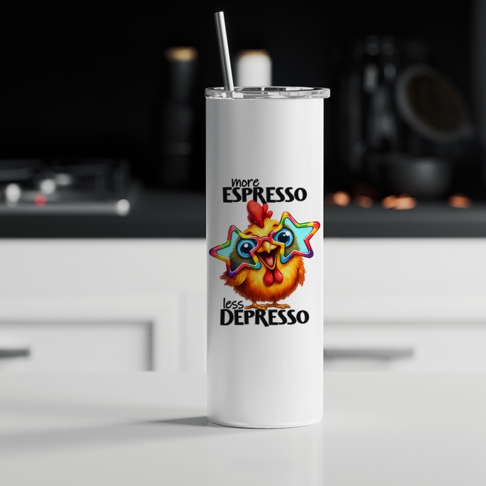 Tumbler θερμός | More espresso Less depresso