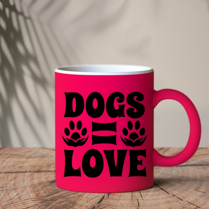 Φωσφοριζέ Κούπα Φουξ | Dogs = Love