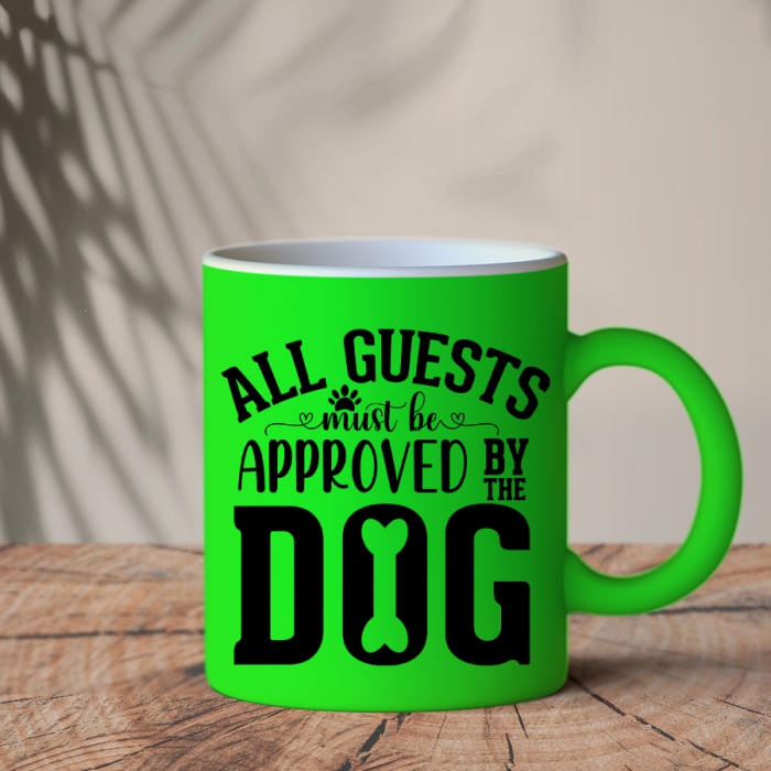 Φωσφοριζέ Κούπα Πράσινη | All guests must be approved by the dog