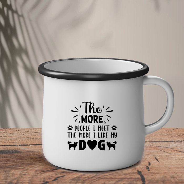 Εμαγιέ Κούπα | The more people I meet the more I like my dog