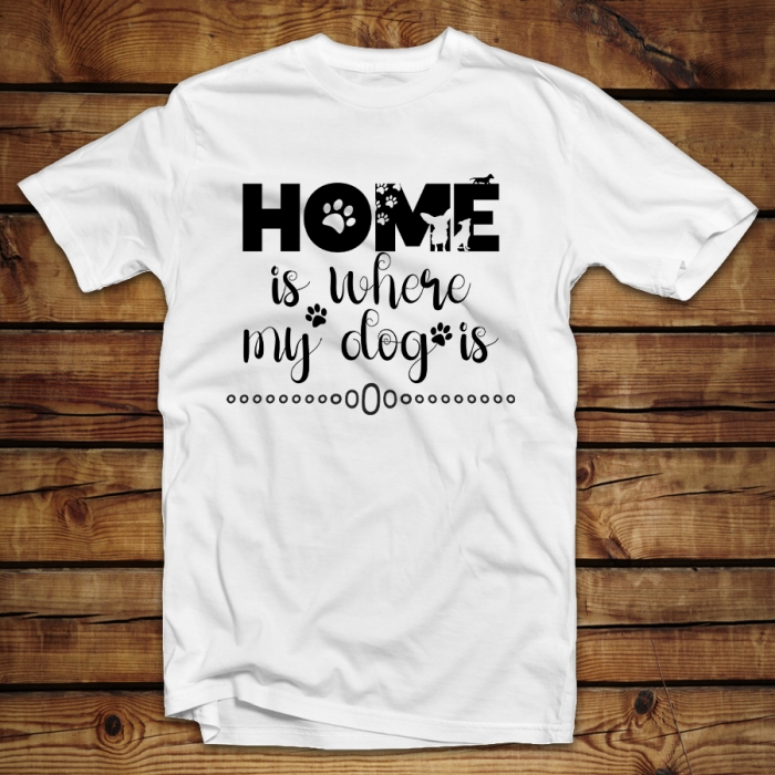 Unisex μπλουζάκι | Home is where my dog is