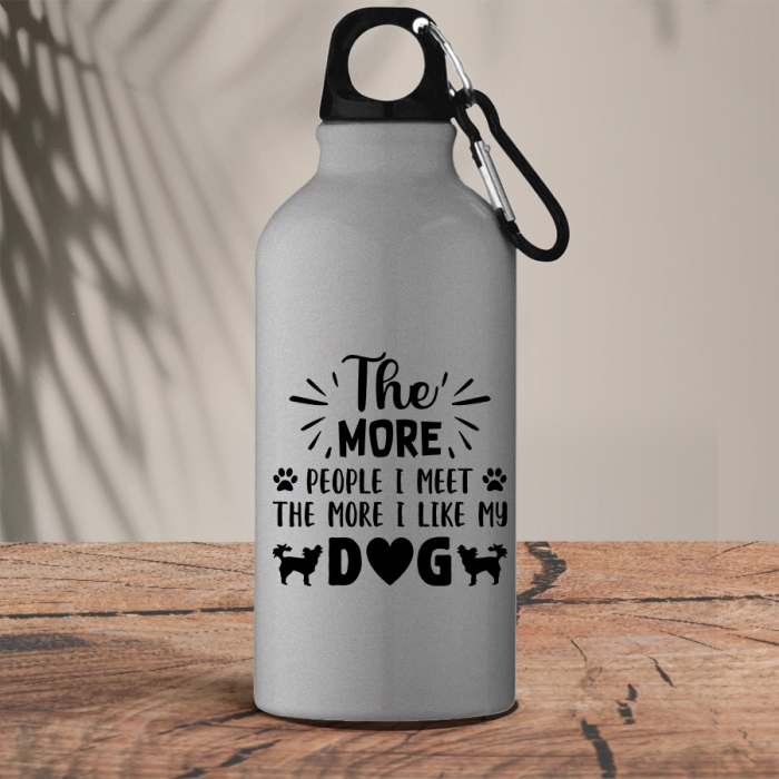 Μεταλλικό μπουκάλι θερμό αλουμινίου 600 ml | The more people I meet the more...