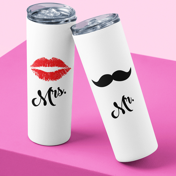 Σετ Tumbler θερμός για Ζευγάρια | Lips & Mustache