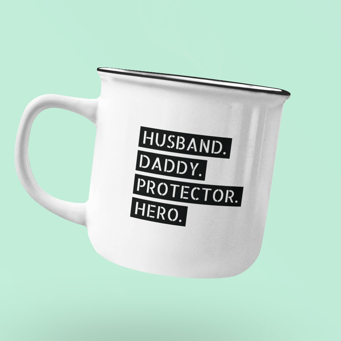 Ρετρό Κούπα | Husband Daddy Protector Hero