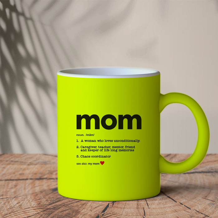 Φωσφοριζέ Κούπα Κίτρινη | Mom meaning