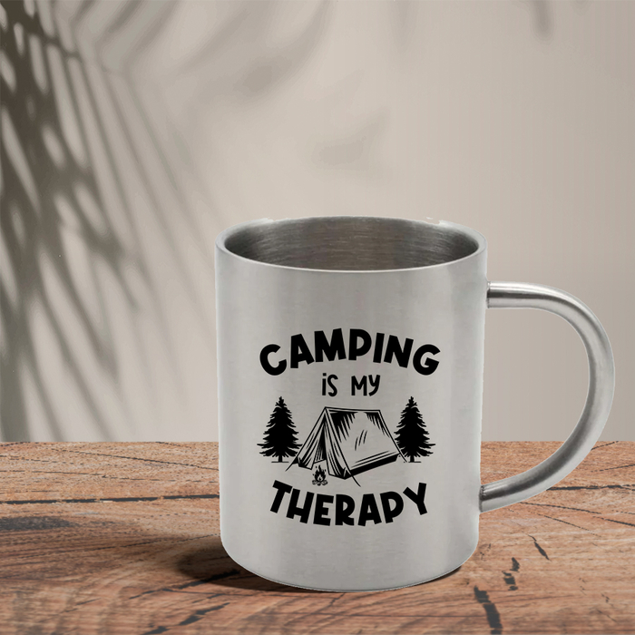 Mεταλλική Κούπα | Camping is my Therapy