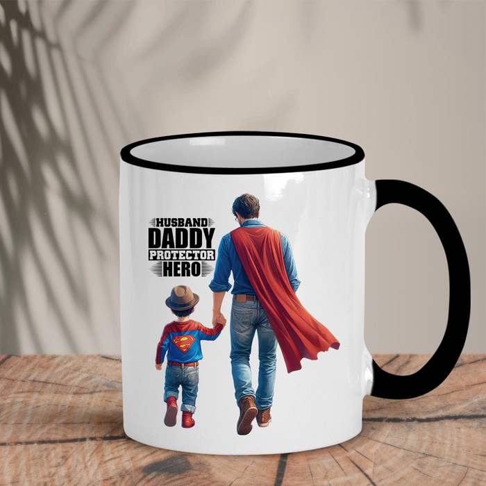 Δίχρωμη Κούπα | Husband Daddy Hero