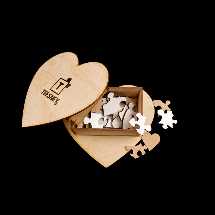 Puzzle Καρδιά από ξύλο mdf | 25 κομμάτια